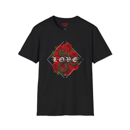 Romantic Floral Love Tee, Unisex Rose T-Shirt