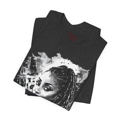 Personalize Black & White Ink Print T-Shirt