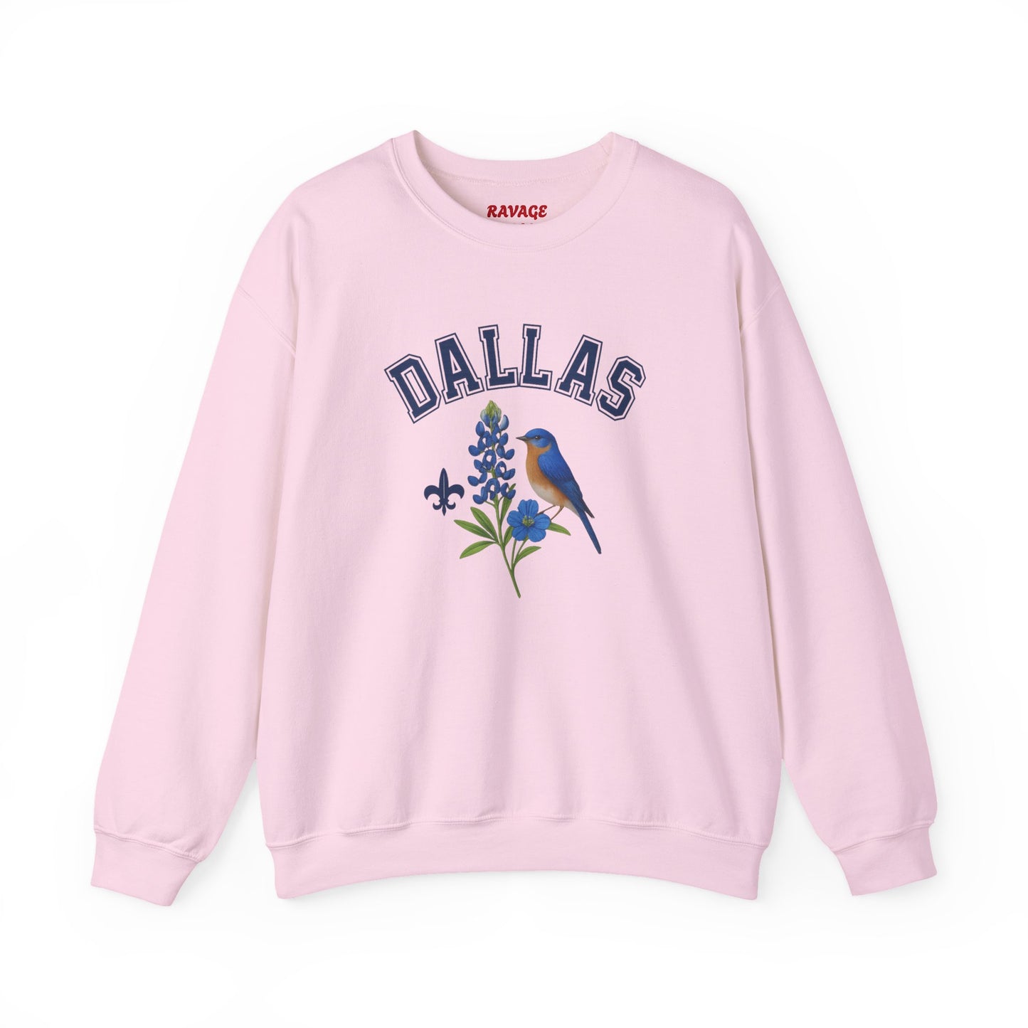 RAVAGE DALLAS - City Vibe Sweatshirt | Unisex Cardinal Crewneck, Cozy Fall Fashion, Casual Wear, Bird Lover Gift Idea