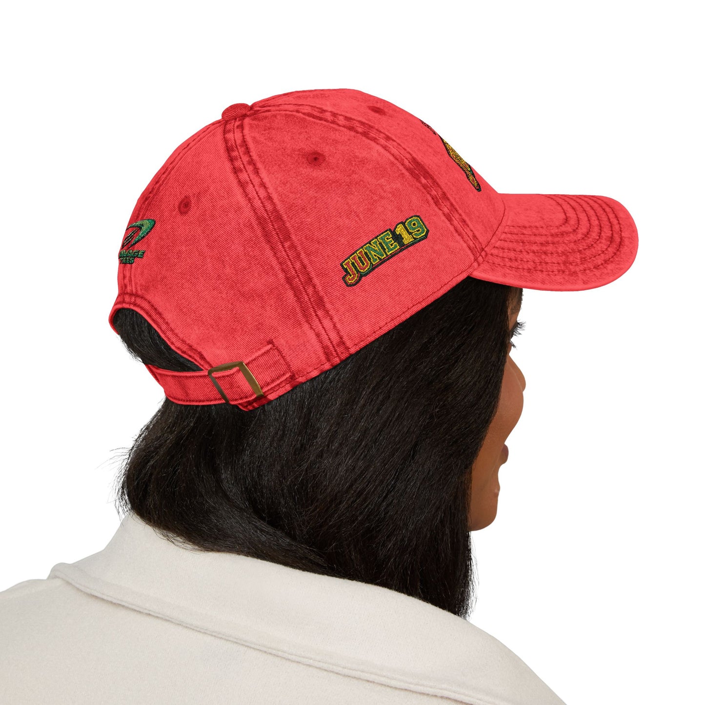 Vintage Embroidered Juneteenth — Freedom Day Cap