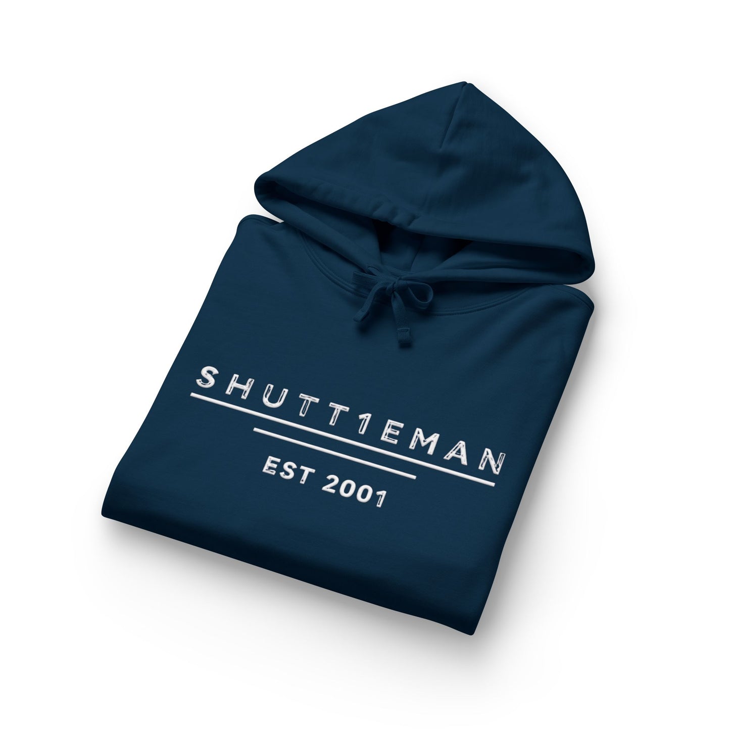 Shutt1eman EST 2001 Minimalist Logo Hoodie — Organic Relaxed Fit