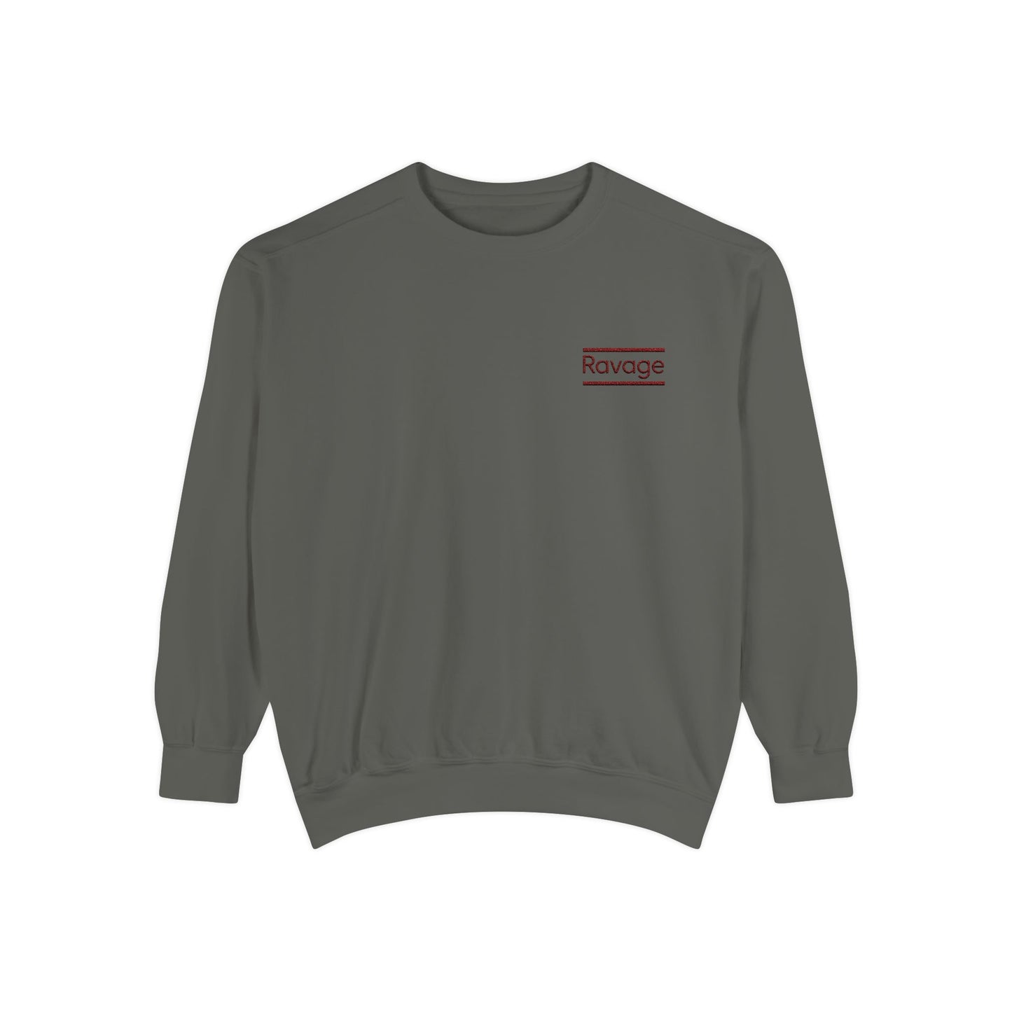 RAVAGE Minimal Logo Sweatshirt — Casual Branded Crewneck