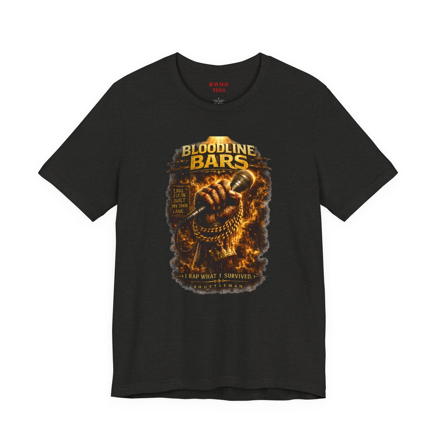 Bloodline Bars Graphic Tee — "I Rap What I Survive"