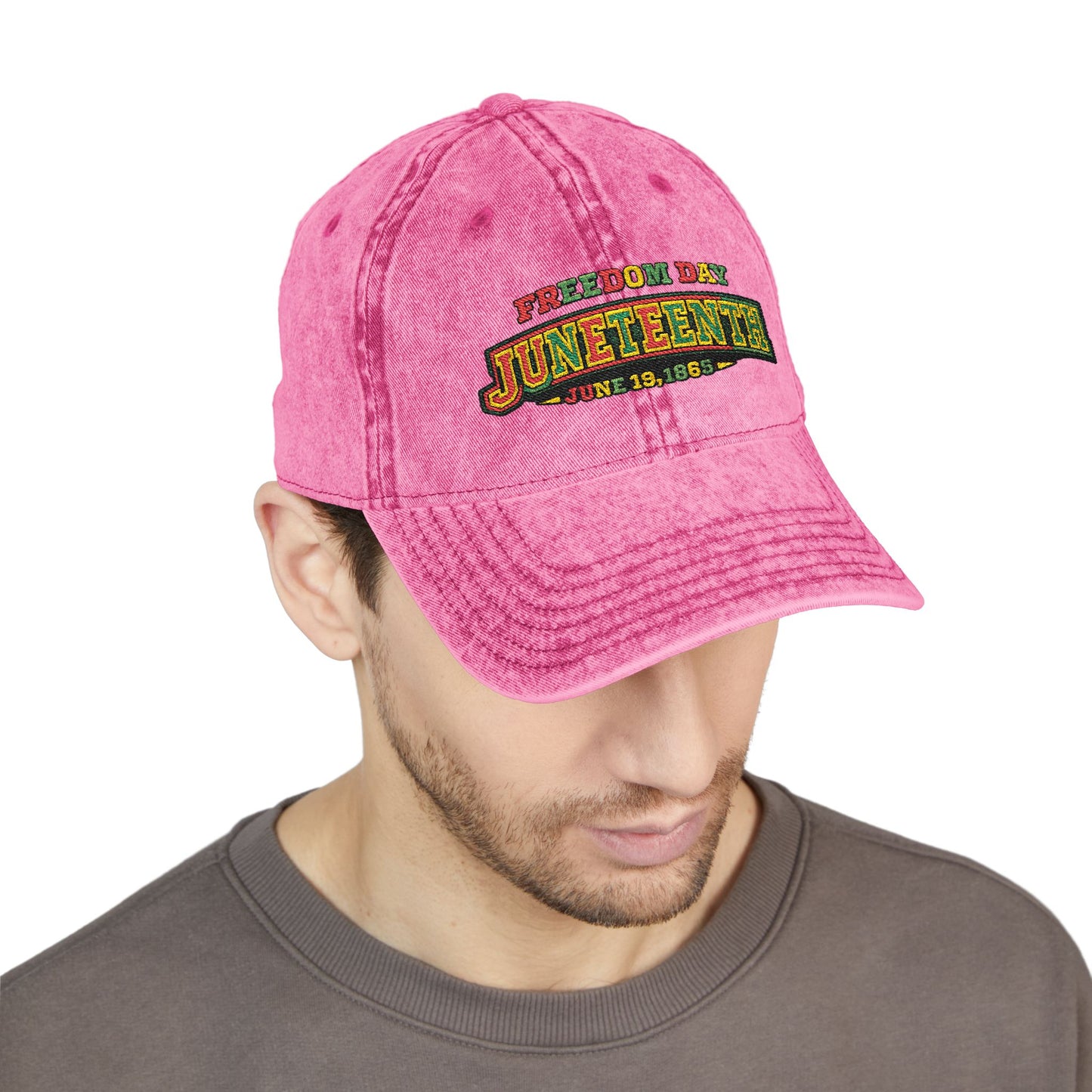 Juneteenth Embroidered Vintage Cap