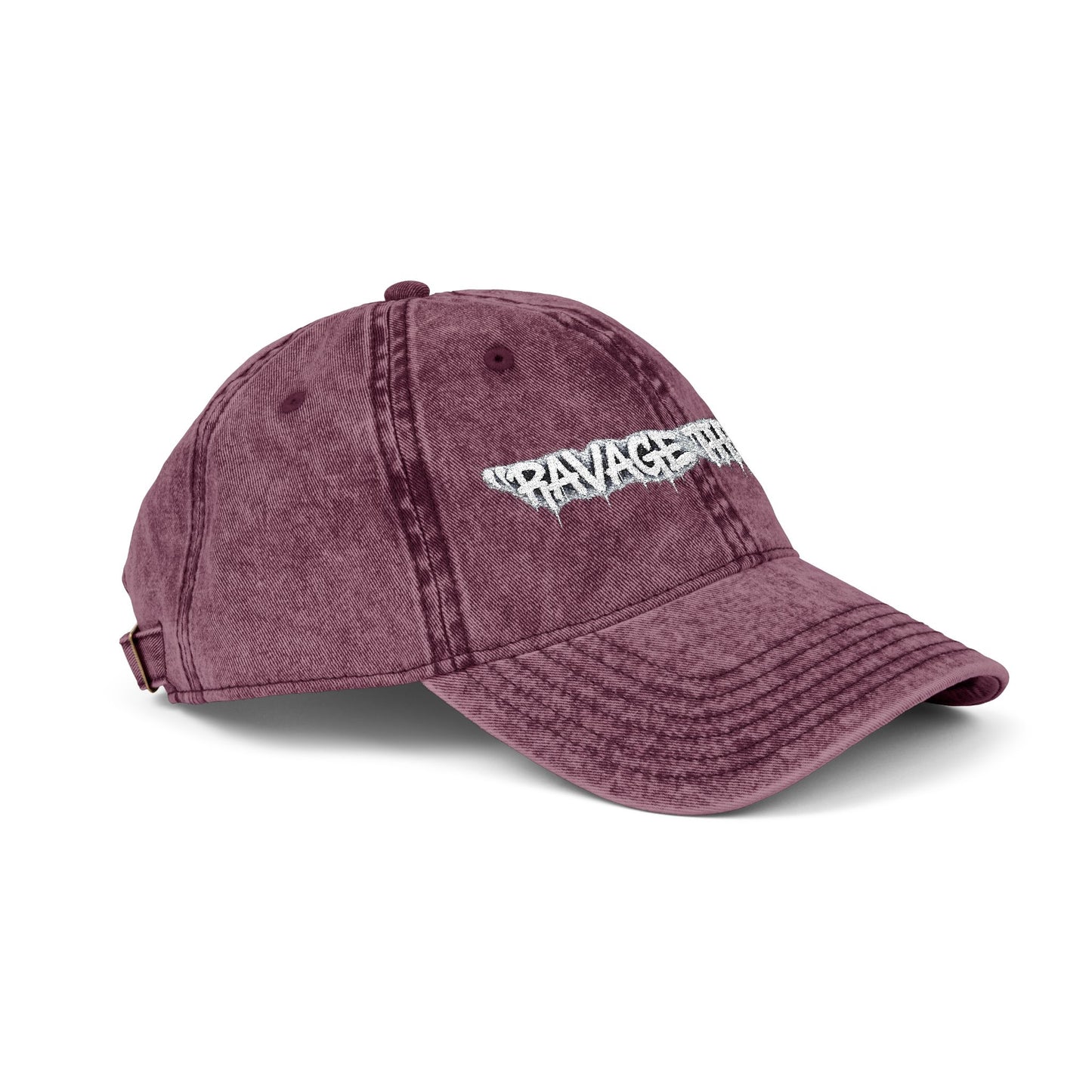 Vintage Embroidered Cap - "RAVAGE THE VIBE"