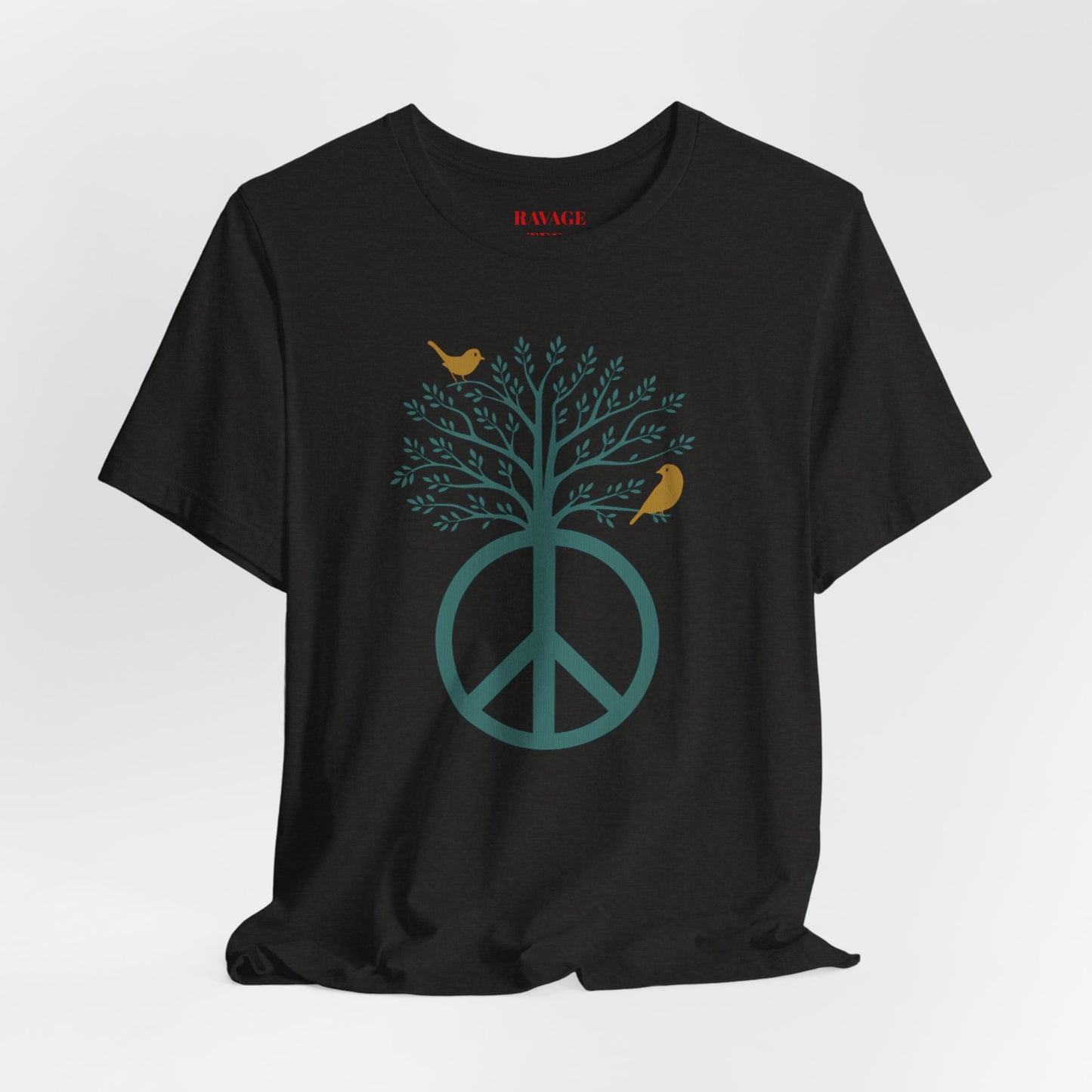 Peace Tree T-Shirt with Birds – Eco Nature Graphic Tee