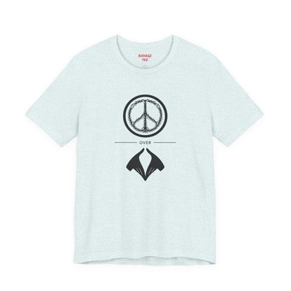 Peace Sign Unisex Jersey Tee, Casual Wear, Gift for Friends, Summer Fashion, Festival Outfit, Eco-Friendly Apparel