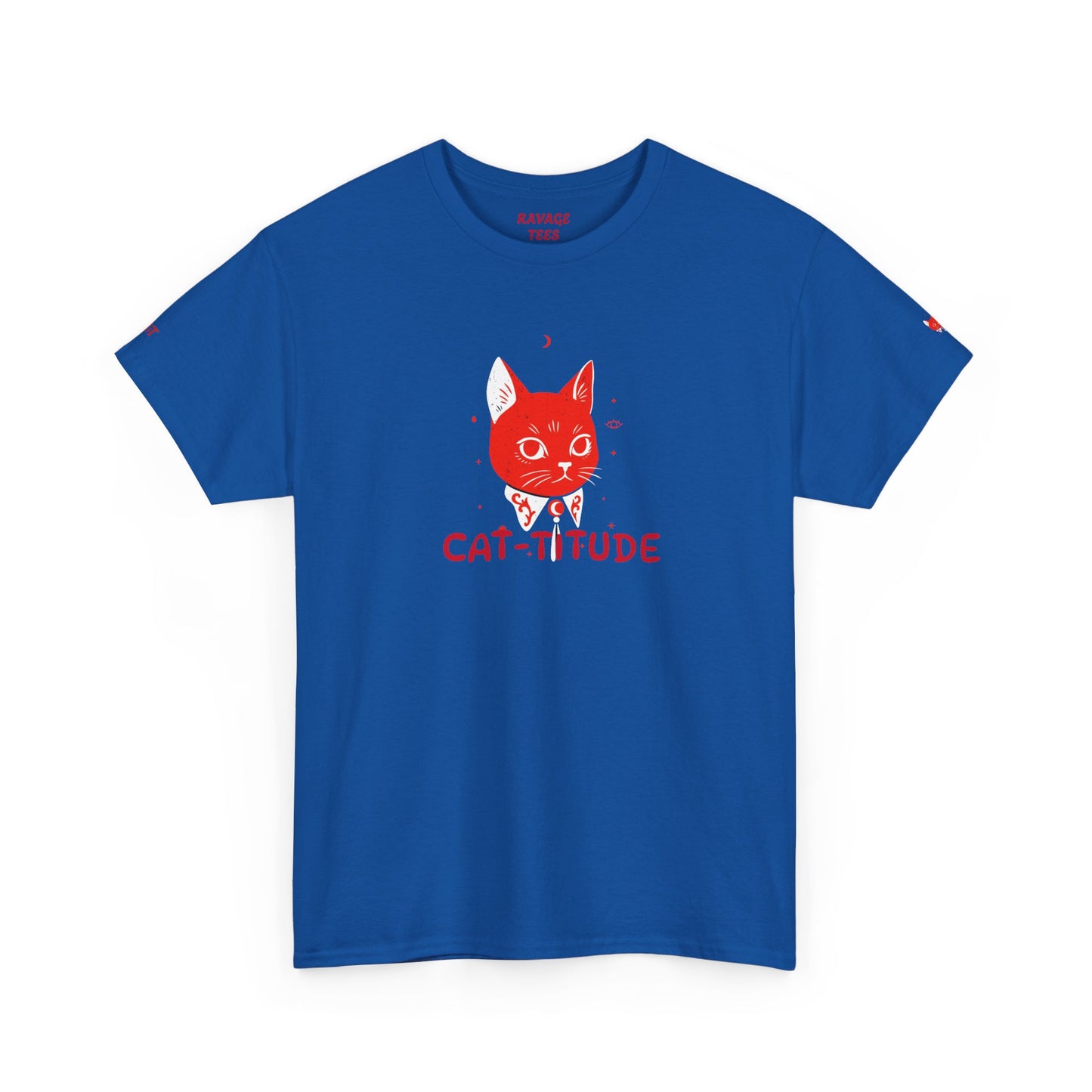 CAT-TITUDE Unisex Heavy Cotton Tee | Funny Cat Shirt