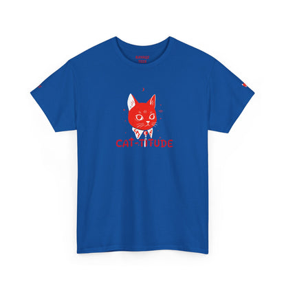 CAT-TITUDE Unisex Heavy Cotton Tee | Funny Cat Shirt