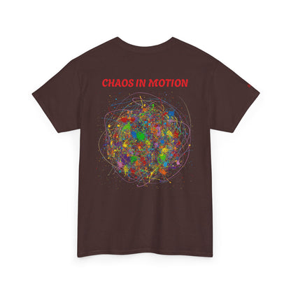 Dynamic Chaos Graphic Tee - Unisex Heavy Cotton T-Shirt, Casual Style