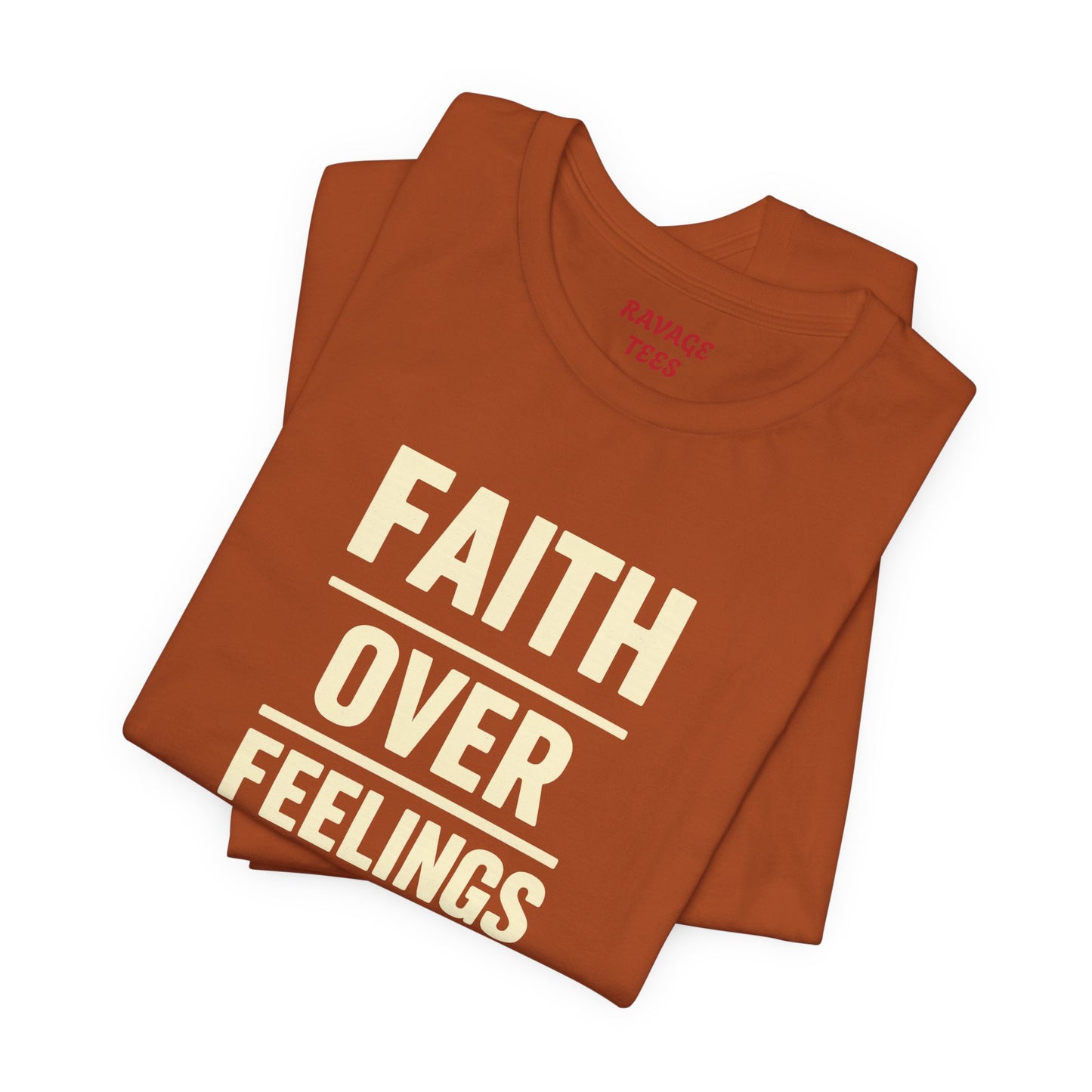 Faith Over Feelings Tee - Inspiring Unisex Short Sleeve Shirt for Everyday Comfort, Motivational Gift, Casual Wear, Spiritual Apparel, [...]