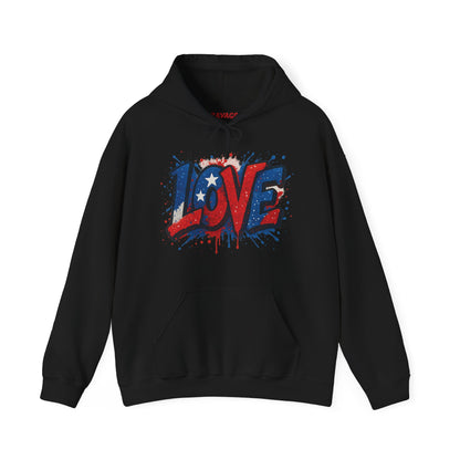 Unisex Hooded Sweatshirt with 'LOVE' Design - Cozy Gift for Friends, Valentine's Day, Casual Wear, Relaxation, Everyday Use