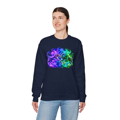 Neon Nebula Predator Clash Graphic Sweatshirt