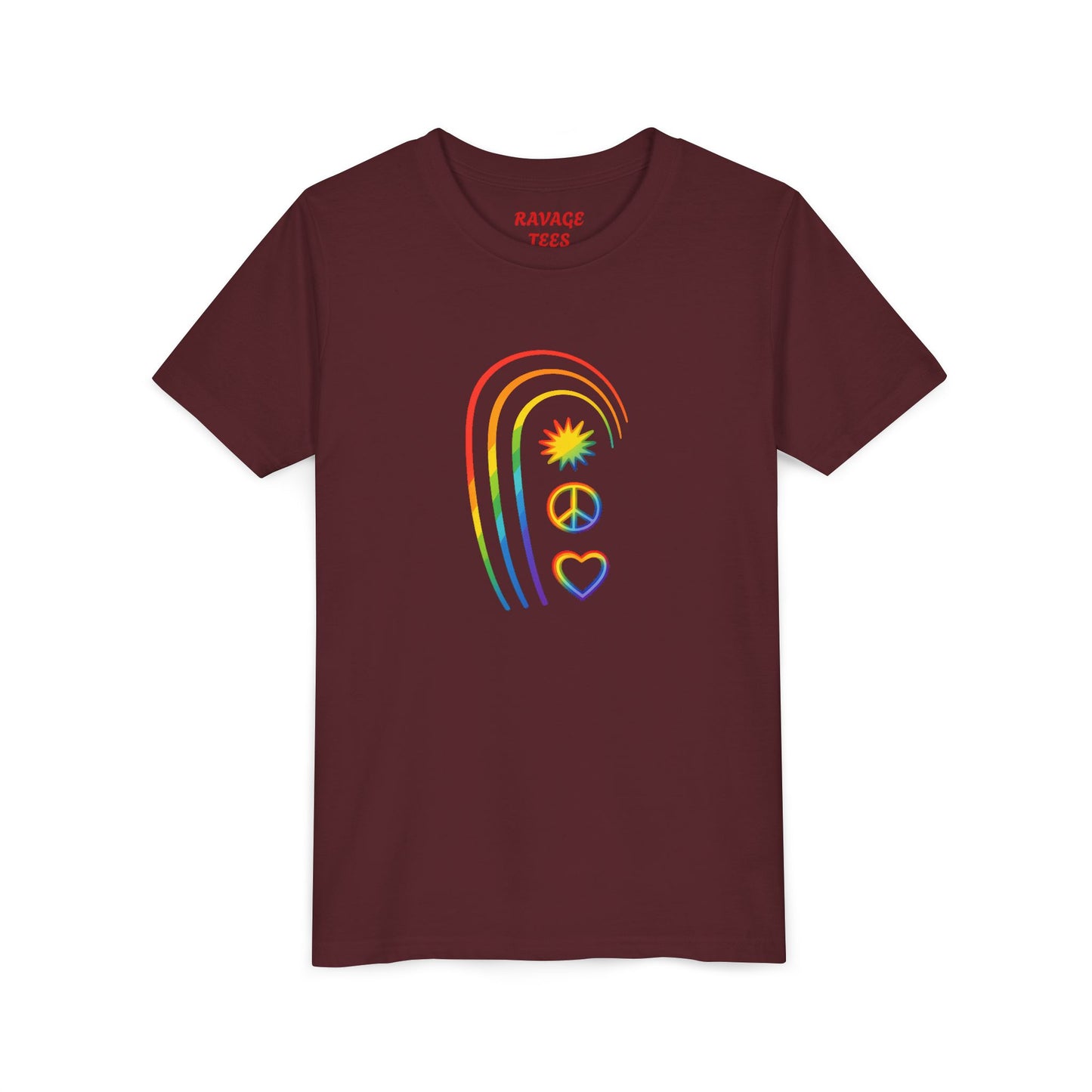 Youth Rainbow Peace & Love Tee