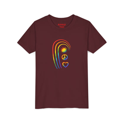Youth Rainbow Peace & Love Tee