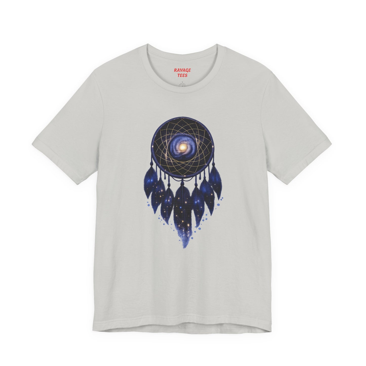 Dreamcatcher Galaxy T-Shirt — Mystical Cosmic Feather Tee