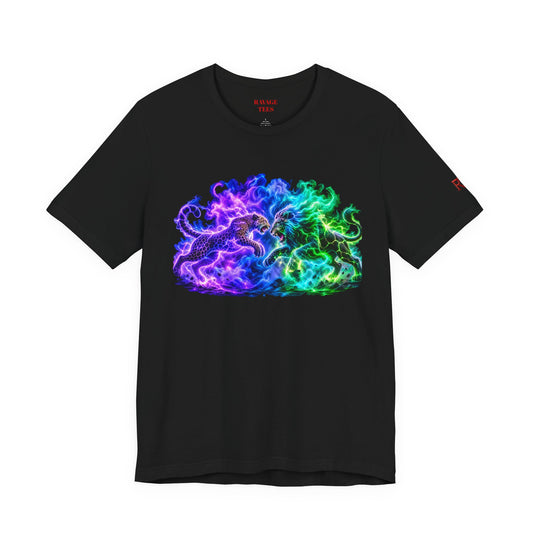 Neon Nebula Predator Clash Graphic Tee