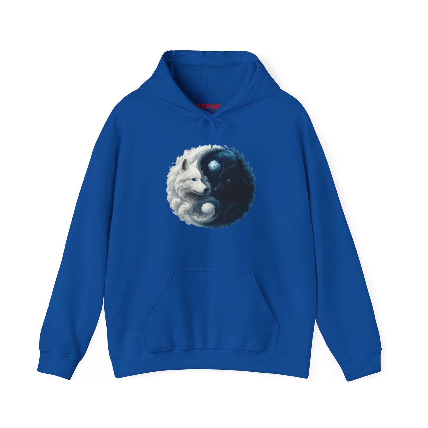 Yin Yang Wolf Sweatshirt: Spiritual Harmony Wildlife Pullover