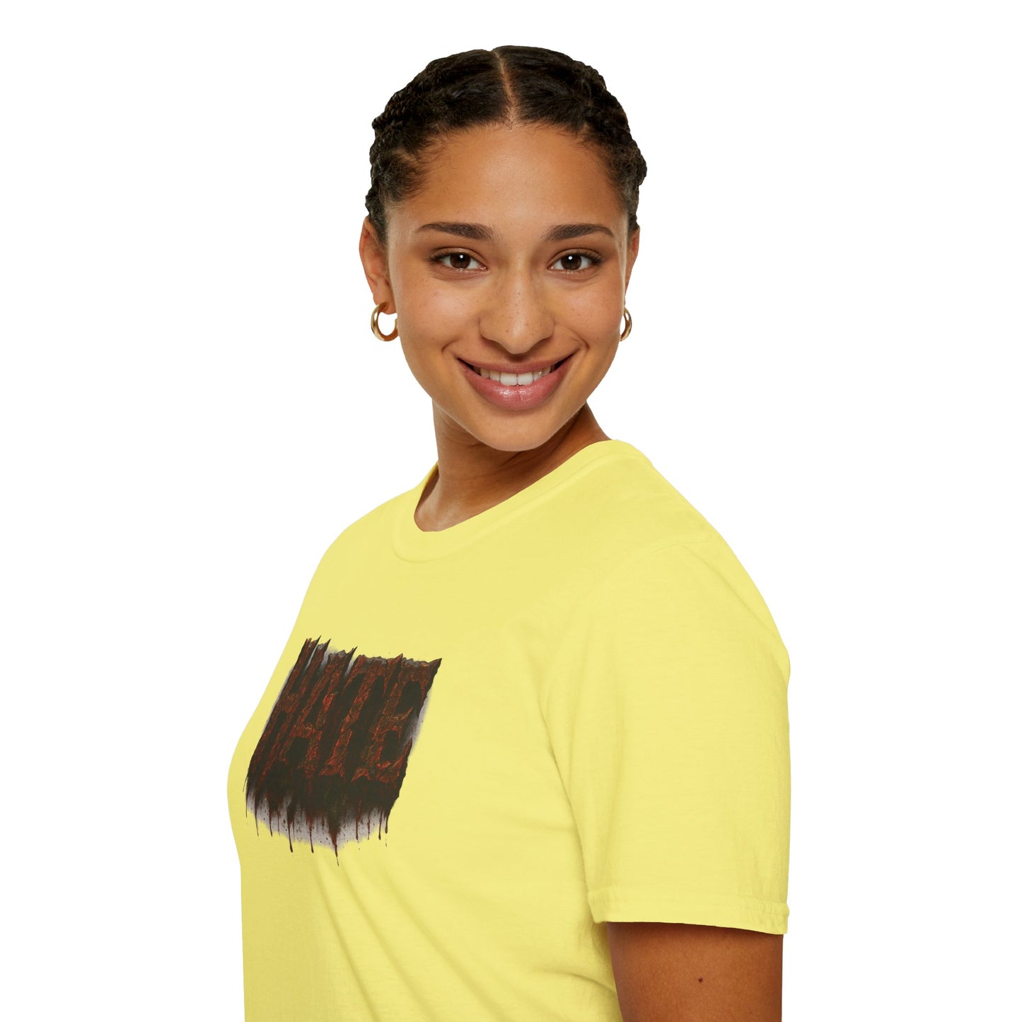 HATE Graphic Tee – Bold Gothic Streetwear T-Shirt, Edgy Unisex Design, Dark Aesthetic Fashion for Men & Women