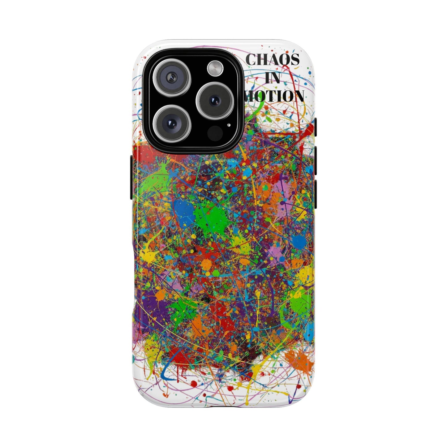 Vibrant Tough Phone Case with Abstract Design – Chaos in Motion Phone Case