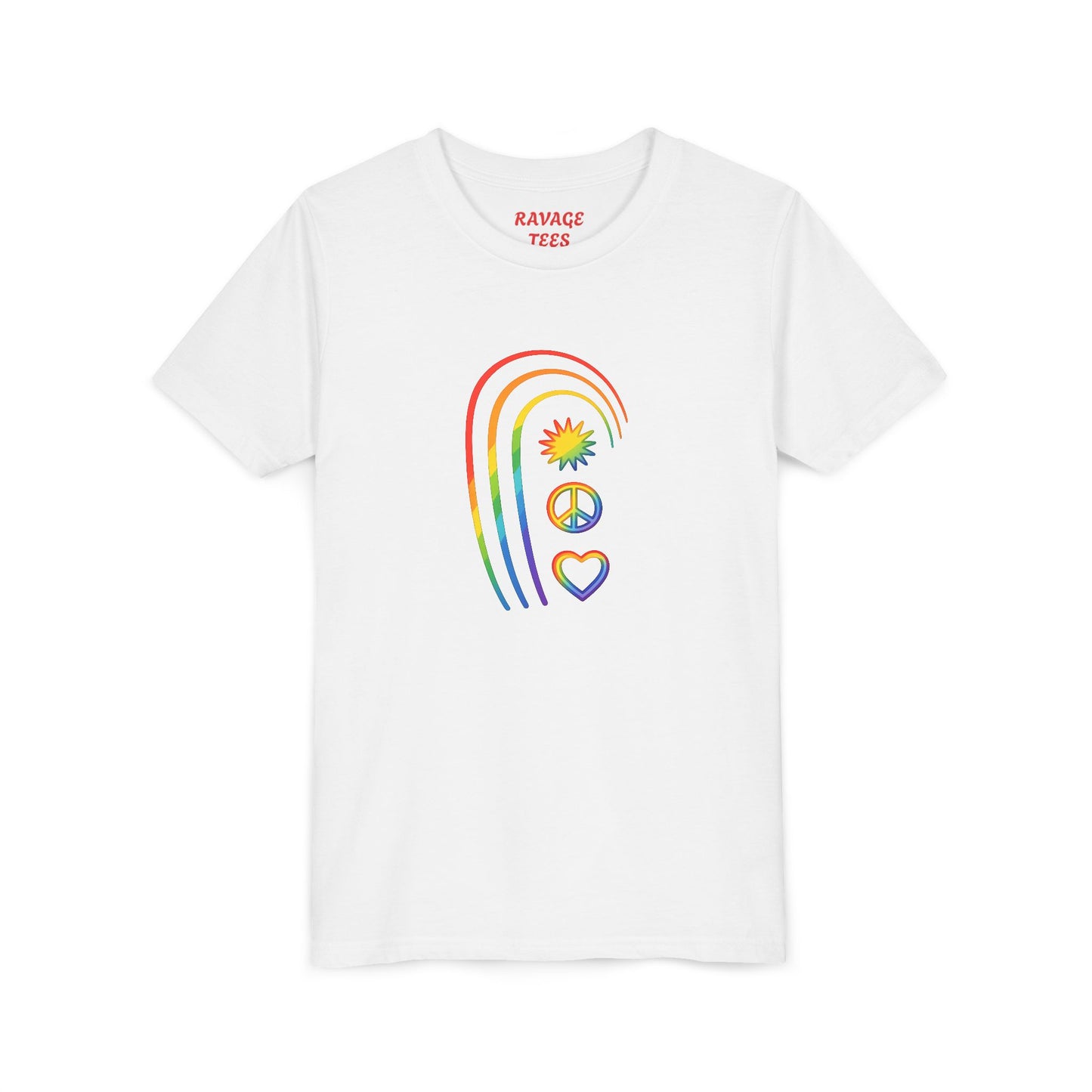 Youth Rainbow Peace & Love Tee