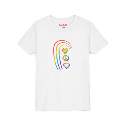 Youth Rainbow Peace & Love Tee
