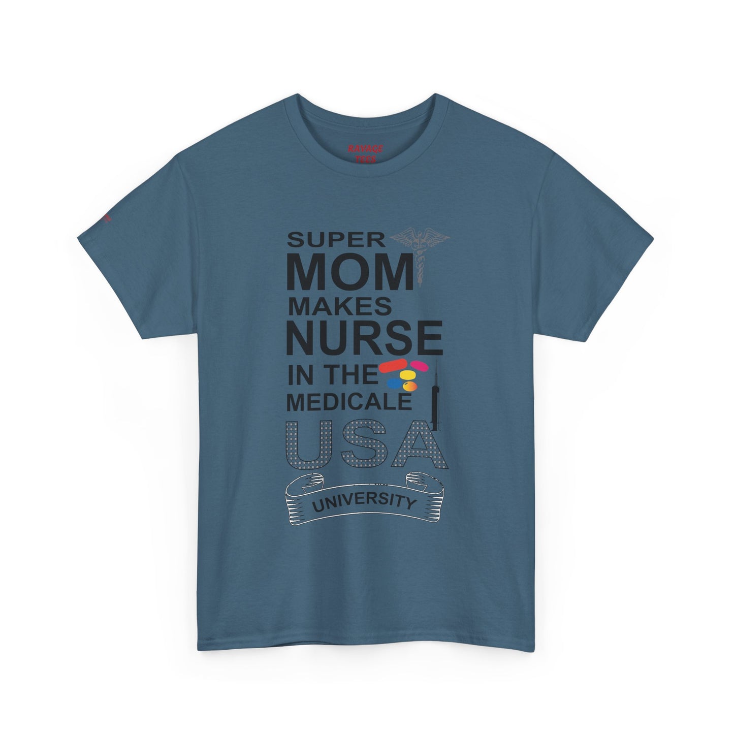 Super Mom Nurse Tee, Unisex Cotton T-Shirt for Nurses, Gift for Medical Professionals, Medical Field Apparel