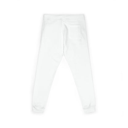 Embroidered '7' Logo Fleece Sweatpants — Cozy White Joggers