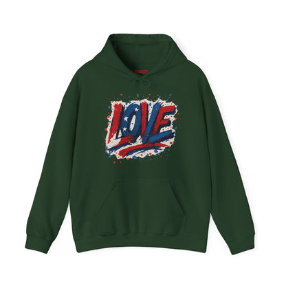 Unisex Hooded Sweatshirt with 'LOVE' Design - Cozy Gift for Friends, Valentine's Day, Casual Wear, Relaxation, Everyday Use