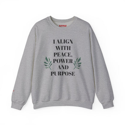 ZEN Mindful Power Crewneck Sweatshirt | Align with Peace, Cozy Sweatshirt, Spiritual Gift, Yoga Apparel, Meditation Wear