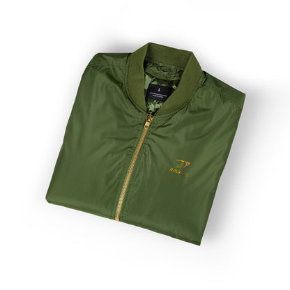 RAVAGE Embroidered Bomber: Eco-Friendly Unisex Streetwear Gift