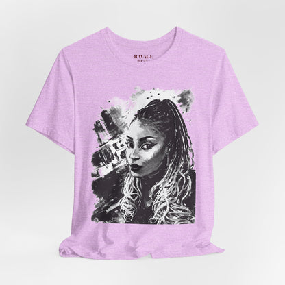 Personalize Black & White Ink Print T-Shirt
