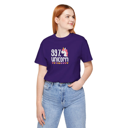 99% Unicorn Tee: Funny, Whimsical Graphic T-Shirt for All Ages