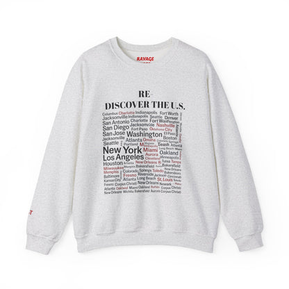 Re-Discover the U.S. Travel Enthusiast Sweatshirt, Cozy Crewneck, Explore America, Casual Wear