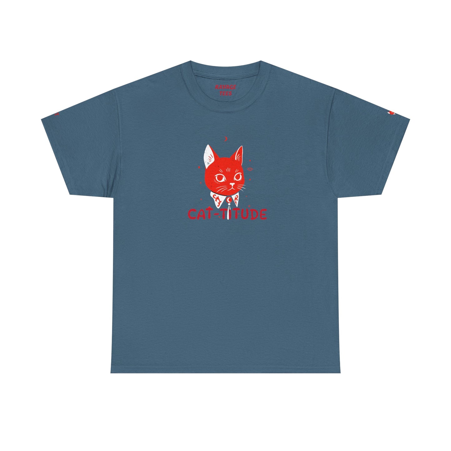 CAT-TITUDE Unisex Heavy Cotton Tee | Funny Cat Shirt