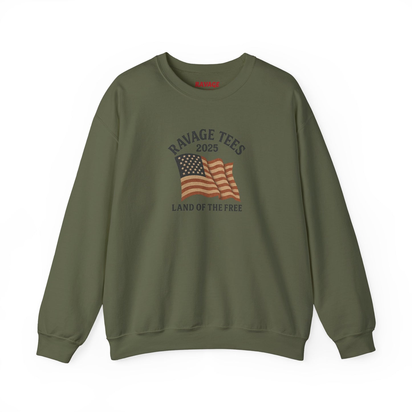 Patriotic Crewneck: "Land of the Free" Unisex Sweatshirt Gift