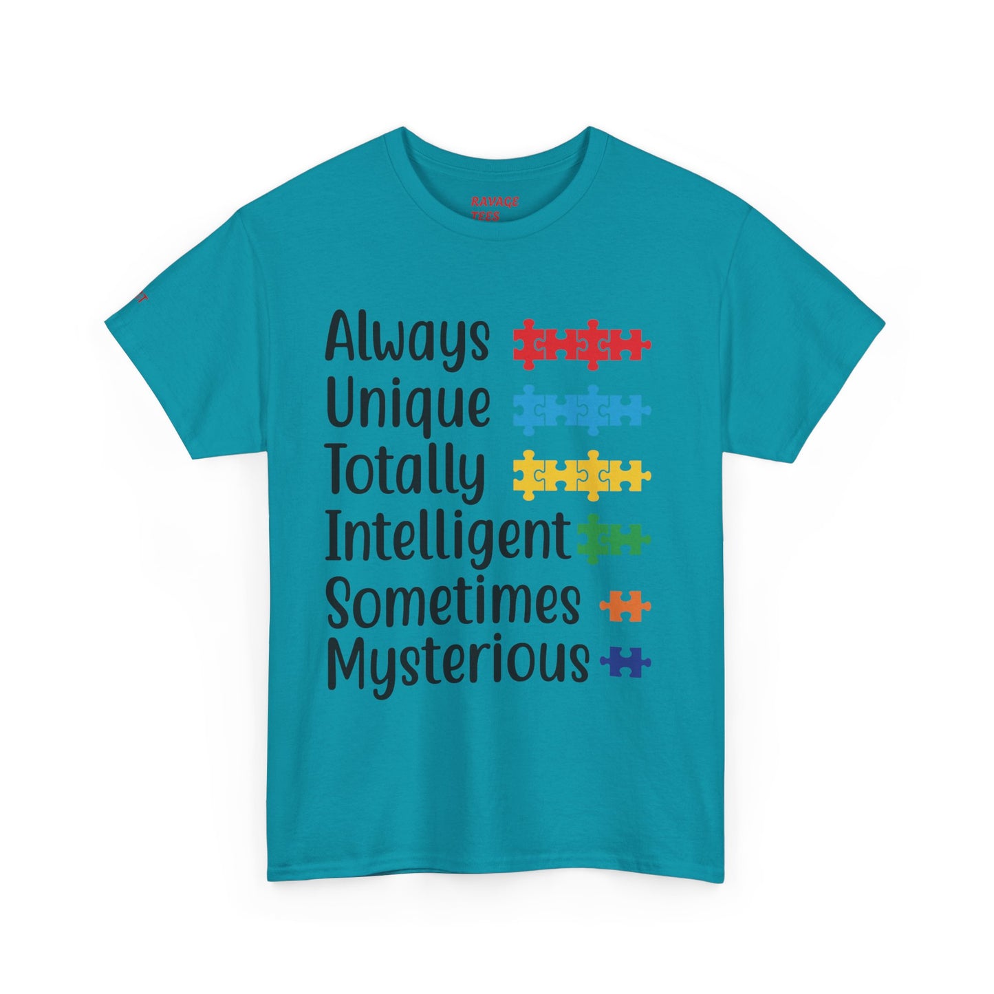 Unisex Autism Awareness Tee - Unique Puzzle Design, Perfect Gift for Friends, Family, and Supporters