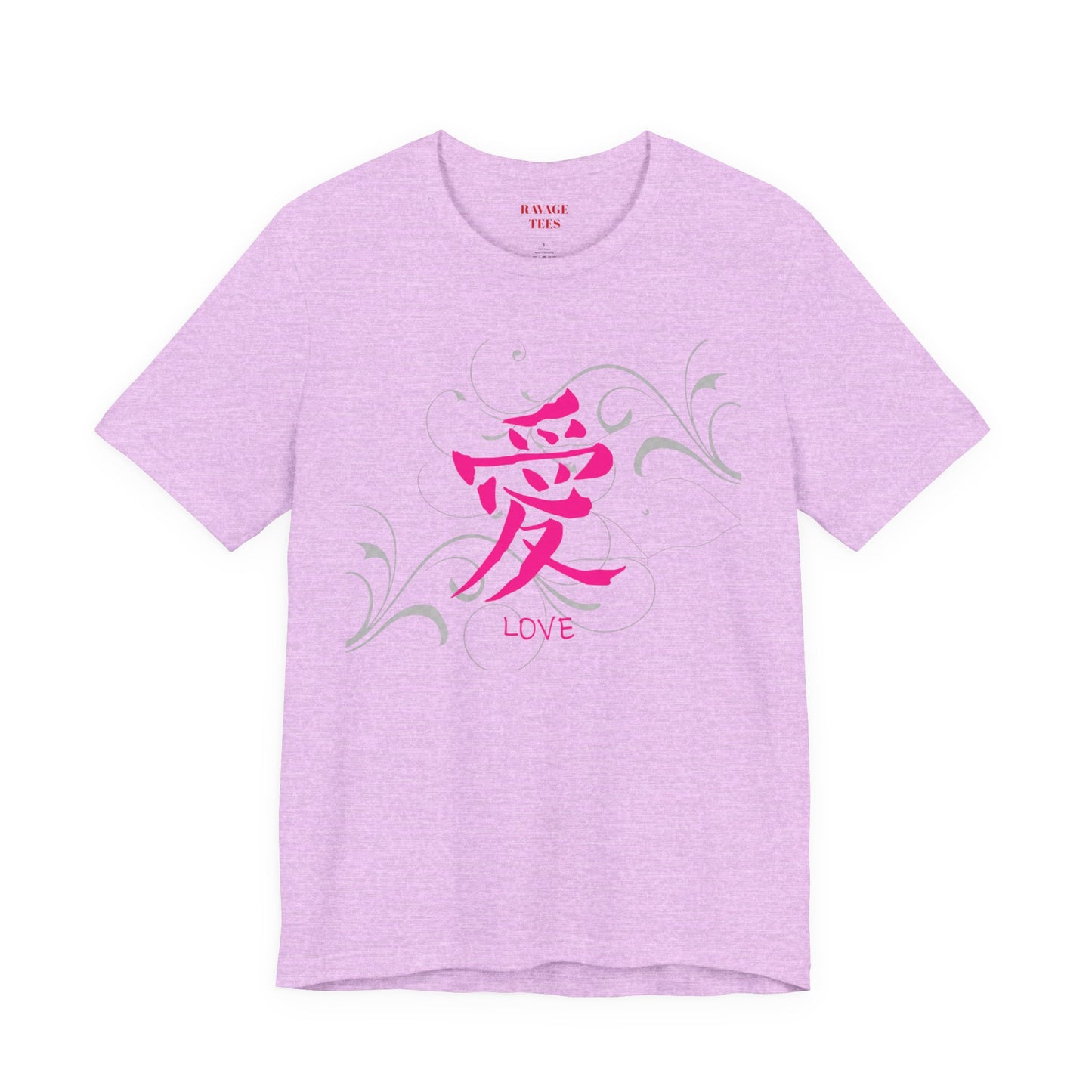Love Kanji — Pink Asian Calligraphy Tee