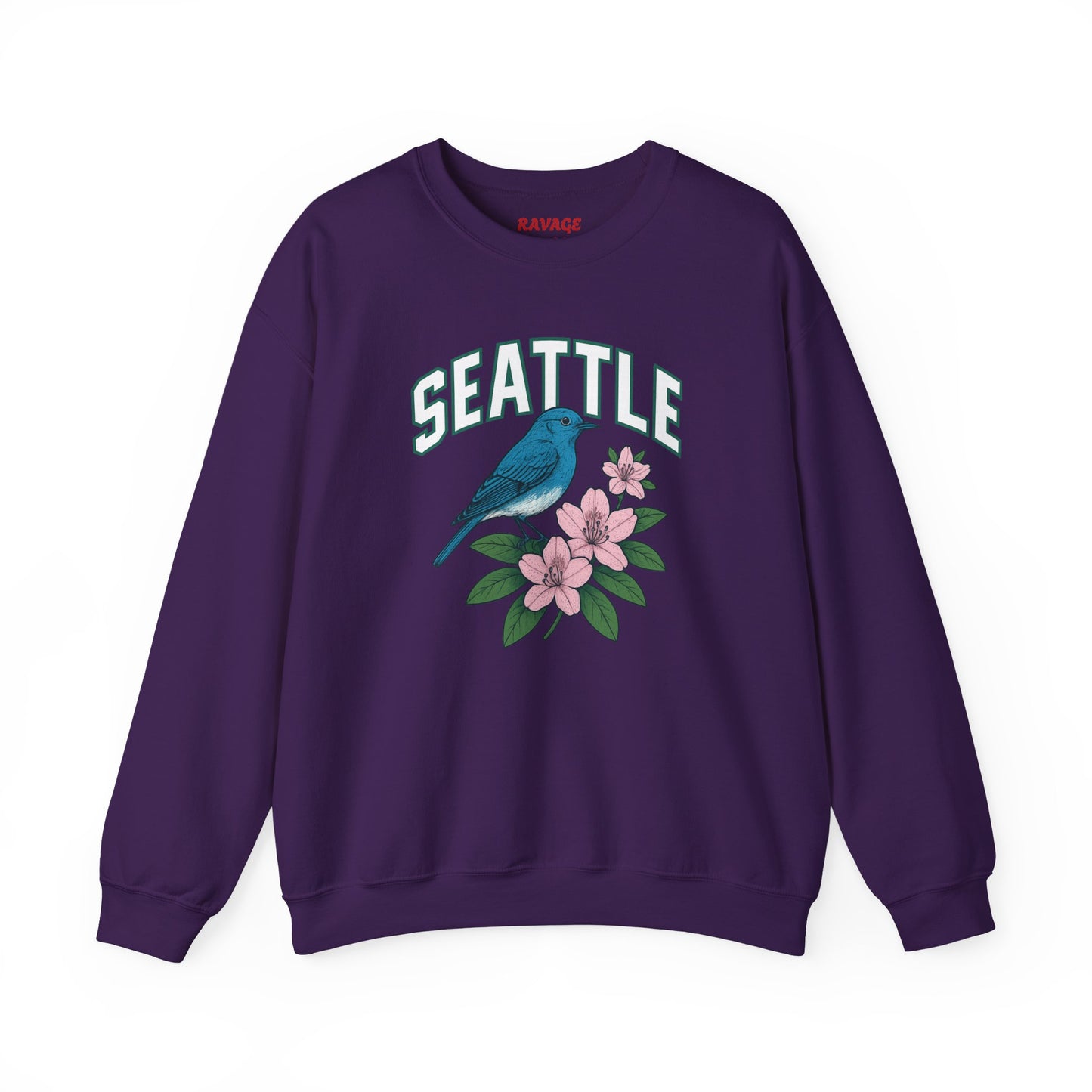 RAVAGE Seattle Vibe Unisex Crewneck Sweatshirt-Cozy Street wear