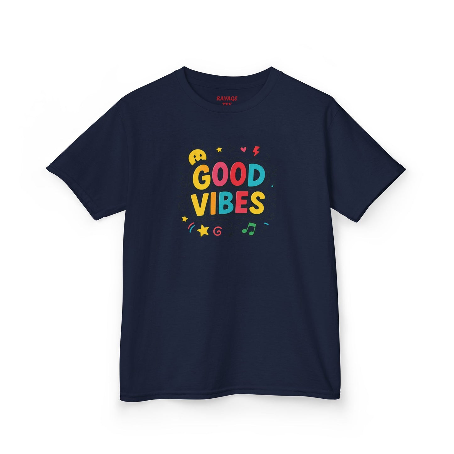 Kids Good Vibes T-Shirt – Fun Graphic Tee with Positive Message, Cool Summer Outfit, Birthday Gift for Children