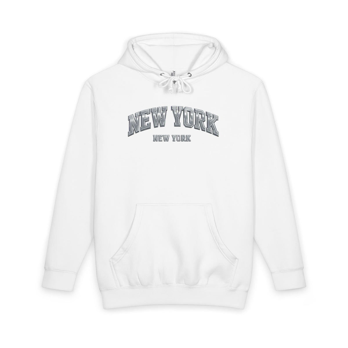 New York Arch Logo Hoodie — Vintage Collegiate Pullover