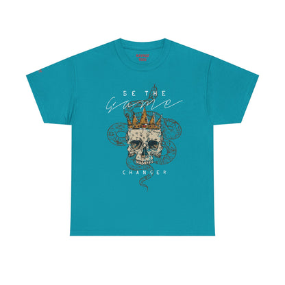 Be The Game Changer. Stylish Skull Graphic Tee for Casual Wear