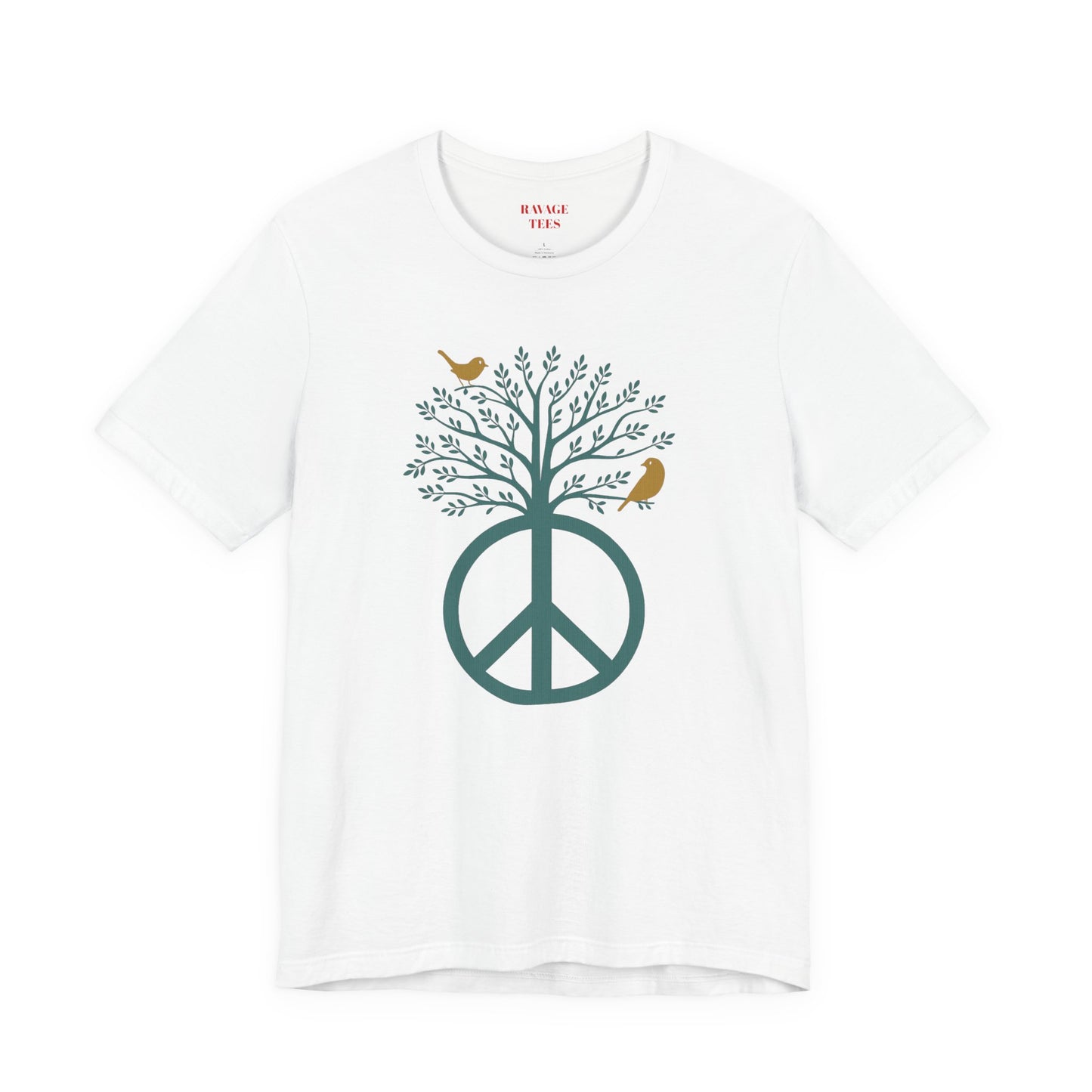 Peace Tree T-Shirt with Birds – Eco Nature Graphic Tee