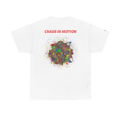 Dynamic Chaos Graphic Tee - Unisex Heavy Cotton T-Shirt, Casual Style