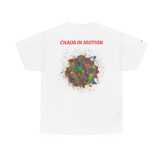 Dynamic Chaos Graphic Tee - Unisex Heavy Cotton T-Shirt, Casual Style