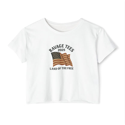 RAVAGE Crop Top: "Land of the Free"