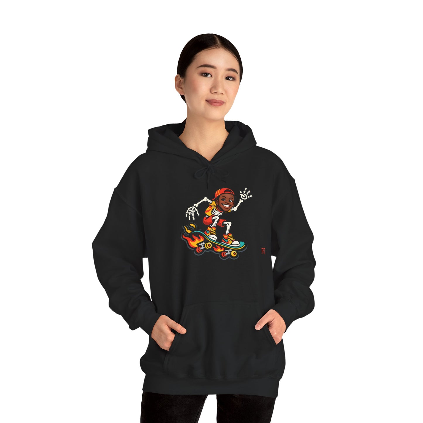 Retro Skateboard Flame Hoodie