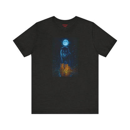 "Moonlight Path Guardian" Unisex Tee: Mystical Graphic Shirt