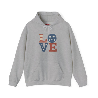 Unisex Hooded Sweatshirt with 'LOVE' Design - Cozy Gift for Friends, Valentine's Day, Casual Wear, Relaxation, Everyday Use