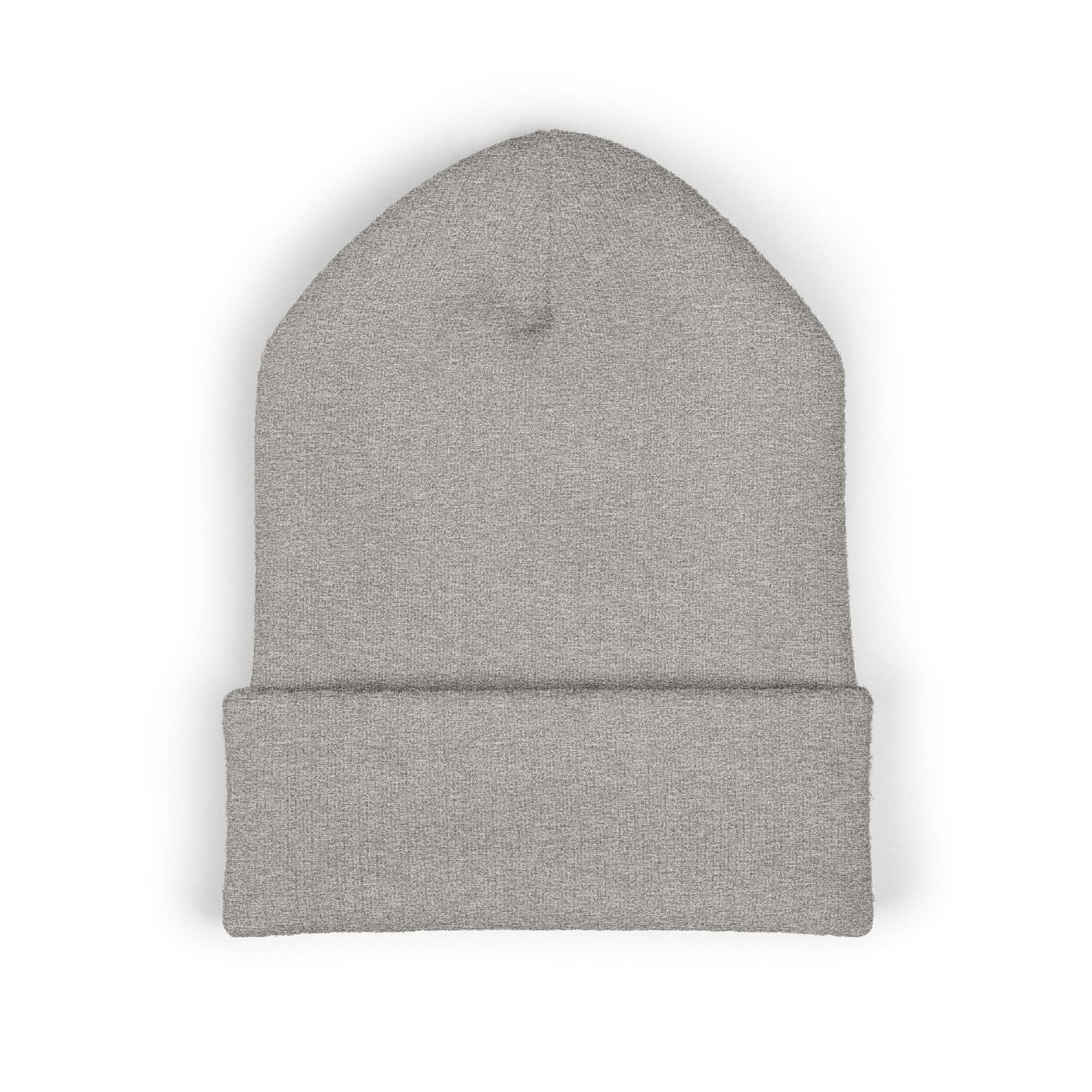 Fearless Embroidered Cuffed Beanie — Bold Black Knit Hat